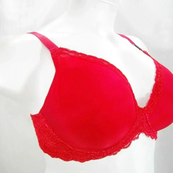 36D Paramour Vivien Plunge Contour UW Bra Tango Red NWT - Picture 10 of 16
